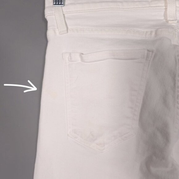 CURRENT ELLIOTT Women’s THE STILETTO SUGAR RELEASED HEM Jeans White USA MADE 28 - Picture 11 of 14